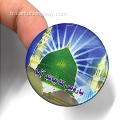 Crystal Epoxy Resin Dome Company Nom Sticker Logo